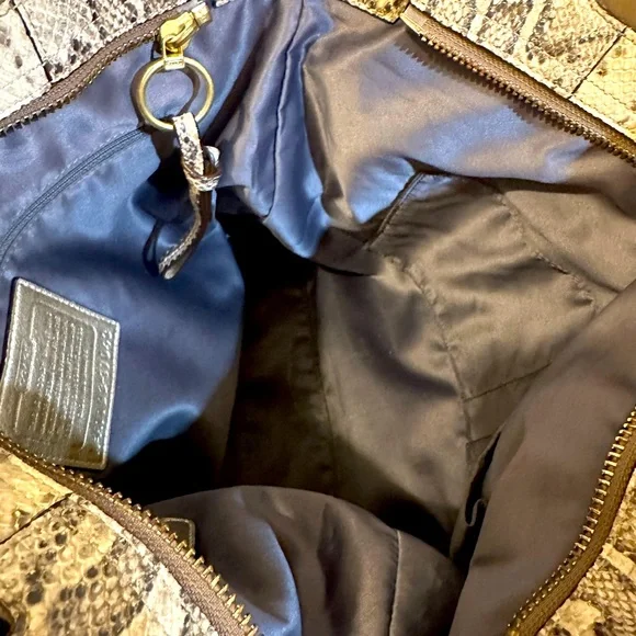 Vintage Coach Audrey Python North South Tote Bag/Shoulder Bag - 17043 - Picture 15 of 16